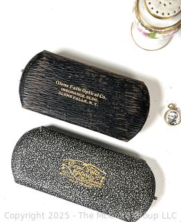 Freemasonry Medal Ribbon, Eyeglass Cases, Belt Buckle, Three Wise Monkey Figurine and Porcelain Shakers