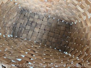 New England Primitive Splint Gathering Basket