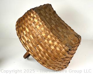 New England Primitive Splint Gathering Basket