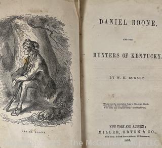 Leather Bound HB Book Daniel Boone by W.H. Bogart. 1857 