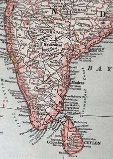 1921 National Geographic Map of Asia