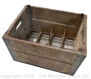 Reinforced Wooden Crate for Twelve (12) Milk Bottles
