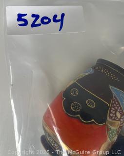 Group Including Japanese Cloisonne Vase and Bowl, Moriage Satsuma Vase and Royal Porzellan Bavaria Porcelain Vases
