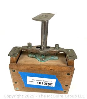19th Century Wood Butter Mold Stamp Print Box
