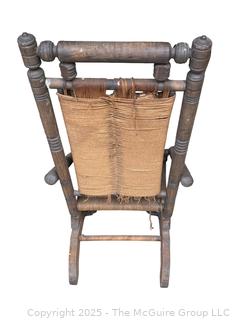 Late 19th C Victorian Upholstered Rocking Chair 