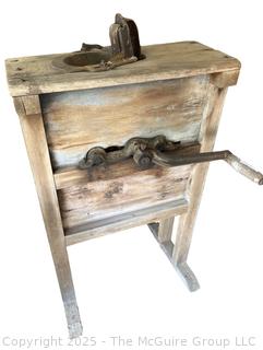 Hand Cranked Corn Sheller Made by The Eddy Plow Co. Greenwich NY.  Original Paint and Stenciling