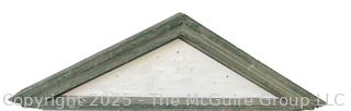 Architectural Salvage Wooden Front Door House Pediment. Measures 17 x 32"W