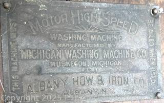 High Speed Washing Machine Manufactured by Michigan Washing Machine Co. Muskegon, MI