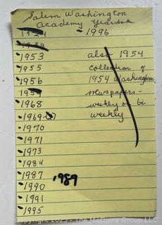 Grouping of Salem Washington Academy Yearbooks: 1953 1955 1956 1968 1969 1970 1971 1973 1984 1987 1989 1990 1991 1995 1996