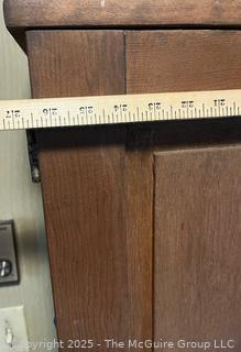 Two Door Over One Drawer Hanging Wall Cabinet with Inside Shelves