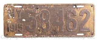 1915 NY License Plate