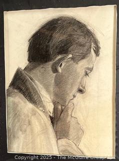 Framed Under Glass Charcoal on Paper of Boats Signed by Artist Jennie Mae McGuire 2 Sided (WAS 675 and 678) <br> 

<br><br>

Removal Options:<br><br> Sat (Nov 8) & Sun (Nov 9) 11-3pm, 56 Scotch Hill Rd., Cambridge NY 12816<br><br>

Sat (Nov 15) 12-2pm, TMG Warehouse, 2800 Juniper St., Fairfax, VA 22031<br><br>

Request Shipping (david@themcguiregroupllc.com)