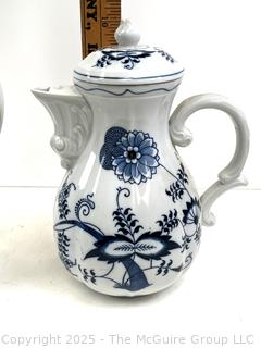 Two (2) Porcelain Coffee Pots Including Blue Danube