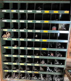 Metal Parts Bin. One Piece. Measures 35 x 42 x 10"Deep