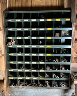 Metal Parts Bin. One Piece. Measures 35 x 42 x 10"Deep
