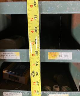 Metal Parts Bin. One Piece. Measures 35 x 42 x 10"Deep