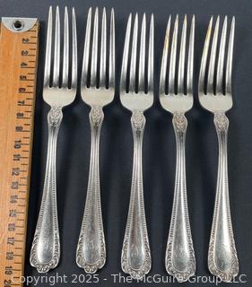Family Sterling Flatware (5) 349 Grams