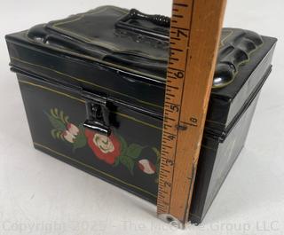 Toleware Stenciled Tin Keepsafe Box. Jane Hanks