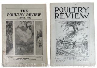 Two (2) Issues of 1912 The Poultry Review. Jennie Mae McGuire as a High School Student  was the Illustrator Artist of the Nationally Circulated Magazine 
