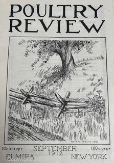 Two (2) Issues of 1912 The Poultry Review. Jennie Mae McGuire as a High School Student  was the Illustrator Artist of the Nationally Circulated Magazine 