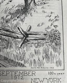 Two (2) Issues of 1912 The Poultry Review. Jennie Mae McGuire as a High School Student  was the Illustrator Artist of the Nationally Circulated Magazine 