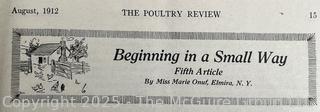 Two (2) Issues of 1912 The Poultry Review. Jennie Mae McGuire as a High School Student  was the Illustrator Artist of the Nationally Circulated Magazine 