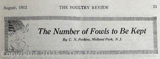 Two (2) Issues of 1912 The Poultry Review. Jennie Mae McGuire as a High School Student  was the Illustrator Artist of the Nationally Circulated Magazine 