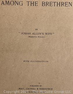 Soft Cover Book Titled Samantha: Among The Brethren 1897 by Josiah Allen's Wife (Marietta Holley)
