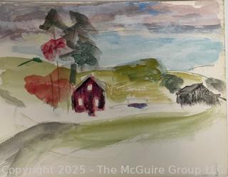 Circa 1910 Sketch Book of Jennie Mae McGuire. See all the Photos in the Gallery. Measures 6 x 8" 