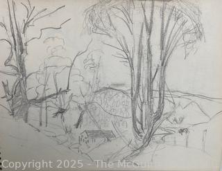 Circa 1910 Sketch Book of Jennie Mae McGuire. See all the Photos in the Gallery. Measures 6 x 8" 
