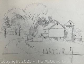 Circa 1910 Sketch Book of Jennie Mae McGuire. See all the Photos in the Gallery. Measures 6 x 8" 