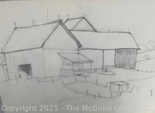 Circa 1910 Sketch Book of Jennie Mae McGuire. See all the Photos in the Gallery. Measures 6 x 8" 