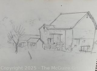 Circa 1910 Sketch Book of Jennie Mae McGuire. See all the Photos in the Gallery. Measures 6 x 8" 