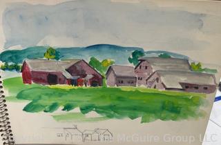 Circa 1910 Sketch Book of Jennie Mae McGuire. See all the Photos in the Gallery. Measures 6 x 8" 
