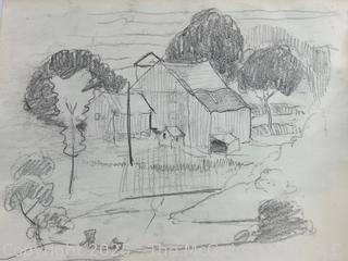 Circa 1910 Sketch Book of Jennie Mae McGuire. See all the Photos in the Gallery. Measures 6 x 8" 