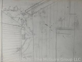 Circa 1910 Sketch Book of Jennie Mae McGuire. See all the Photos in the Gallery. Measures 6 x 8" 
