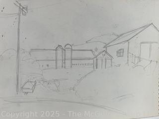 Circa 1910 Sketch Book of Jennie Mae McGuire. See all the Photos in the Gallery. Measures 6 x 8" 