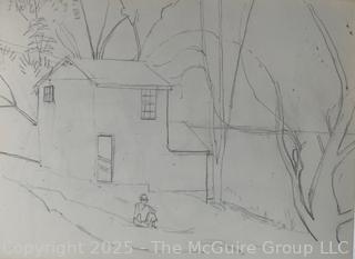 Circa 1910 Sketch Book of Jennie Mae McGuire. See all the Photos in the Gallery. Measures 6 x 8" 