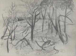 Circa 1910 Sketch Book of Jennie Mae McGuire. See all the Photos in the Gallery. Measures 6 x 8" 