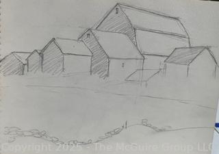 Circa 1910 Sketch Book of Jennie Mae McGuire. See all the Photos in the Gallery. Measures 6 x 8" 