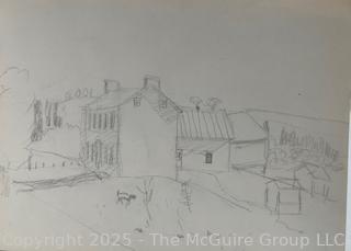 Circa 1910 Sketch Book of Jennie Mae McGuire. See all the Photos in the Gallery. Measures 6 x 8" 