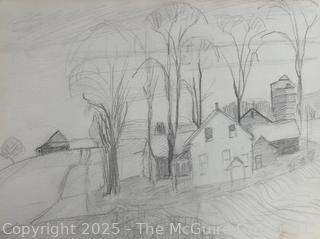 Circa 1910 Sketch Book of Jennie Mae McGuire. See all the Photos in the Gallery. Measures 6 x 8" 
