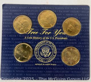 Brass Presidential Coin Set