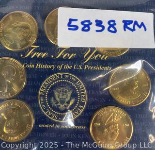 Brass Presidential Coin Set