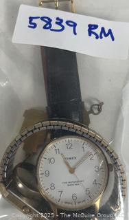 Two (2) Men's Wristwatches, Sterling/Turquoise Ring Size 6.5 and (3) Men's Basketball Medals 