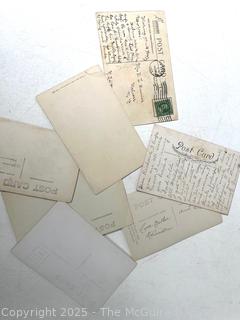 Seven (7) Post Cards, Some with Original Photos 