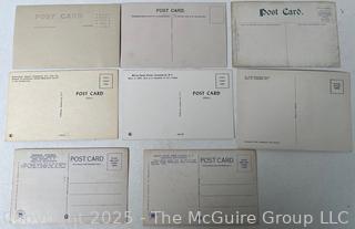 Eight (8) Unused NY Post Cards Including Silver Bay, Greenwich, Coxsackie, Middle Falls  and Saratoga 