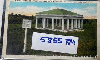 Eight (8) Unused NY Post Cards Including Silver Bay, Greenwich, Coxsackie, Middle Falls  and Saratoga 
