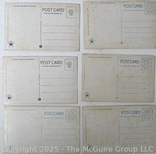 Six (6) Unused NY Post Cards Including Cossayuna Lake and Greenwich NY