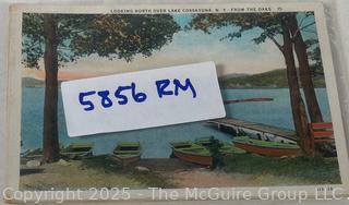 Six (6) Unused NY Post Cards Including Cossayuna Lake and Greenwich NY